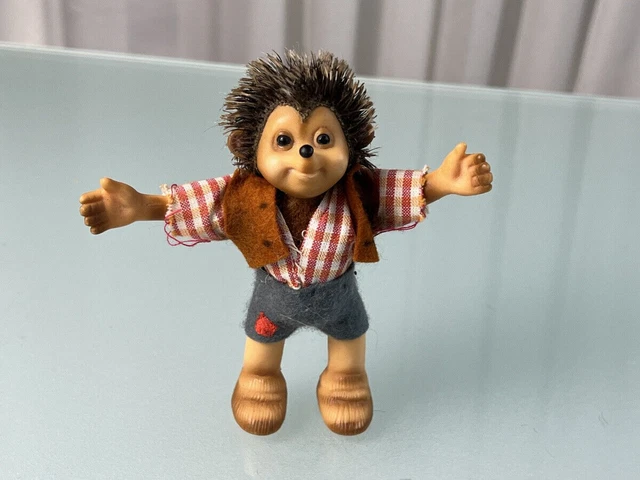 Vintage Steiff Mecki hérisson nain, poupée elfe des années 1950 - France