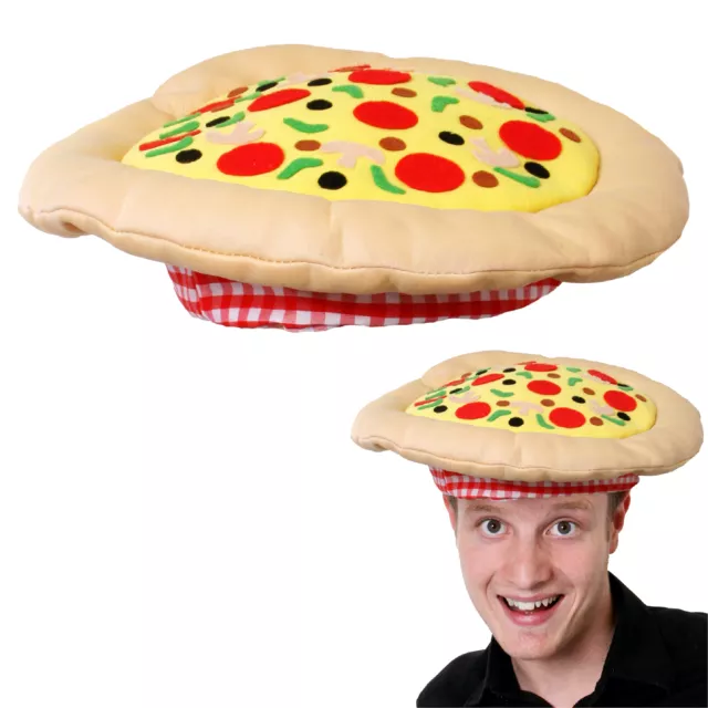 Cappello Pizza Italiano Novità Vestito Fast Food Festa Unisex Accessorio Adulto