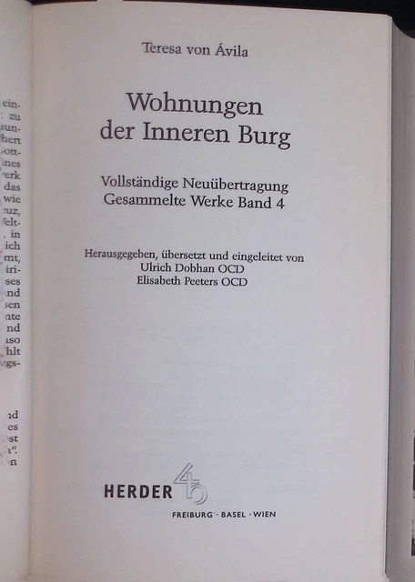 WOHNUNGEN DER INNEREN Burg. Gesammelte Werke, Bd. 4/HerderSpektrum