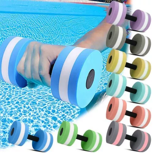 2x Water Aerobics Dumbbell Aquatic Fitness Swimming Pool Exercise Weight Workout