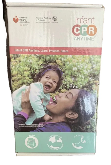 Infant CPR Anytime Kit AHA Heart Association DVD Training + Baby Manikin