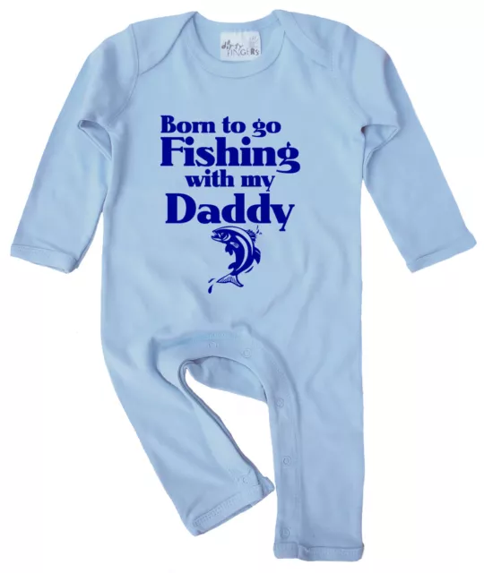 Baby Angelkleidung ""Born to go Fishing with My Daddy"" Baby Strampler Anzug Vater 2