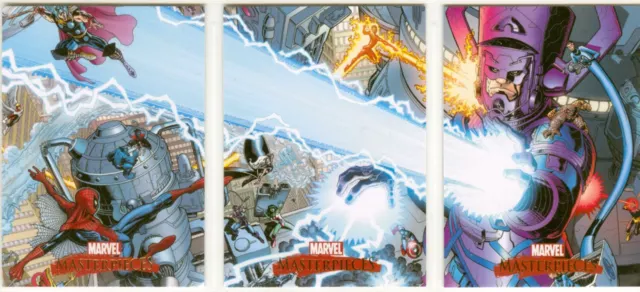 Marvel Masterpieces 2007 Complete Art Adams Splash Chase Card Set #1-3