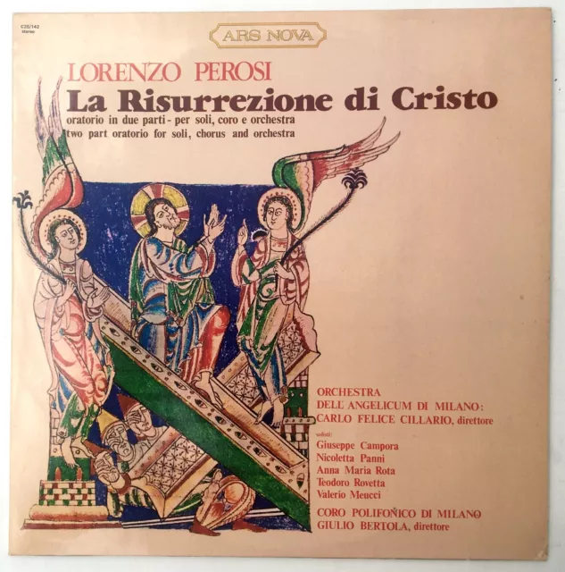 Lorenzo Perosi La Risurrezione Di Cristo Cillaro Bertola 2Lp Ars Nova