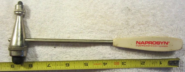 1 Reflex Hammer w/ Actual Pharmacy Naprosyn Brand,medical,neurologist,vtg