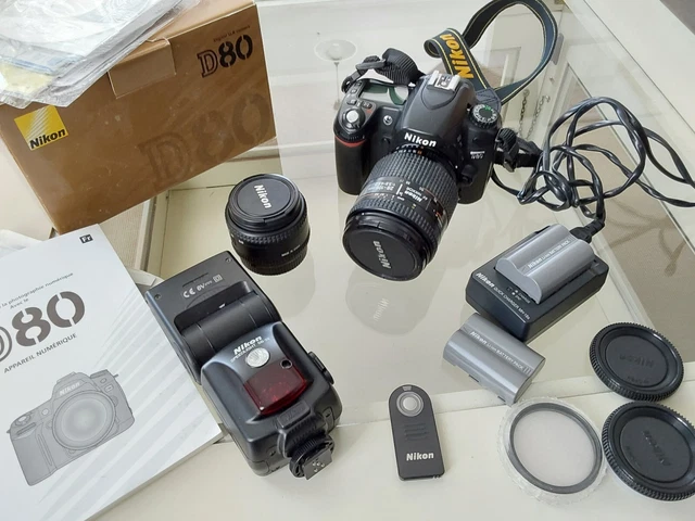 Nikon D80 + Obj 28-105mm + 50mm + Flash Speedlight SB-28 + Télécommande