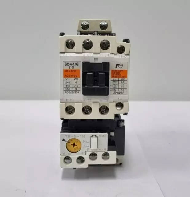 Fuji elec. Contactor + Themal Overload Relay SC-4-1/G(SC19AG) + TR-5-1N(TR20N)