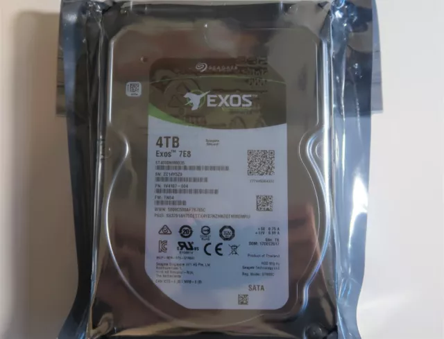 Seagate ST4000NM0035 Exos 1V4107-004 128MB 512e 7200rpm 6Gpbs 4.0TB 3.5 " SATA