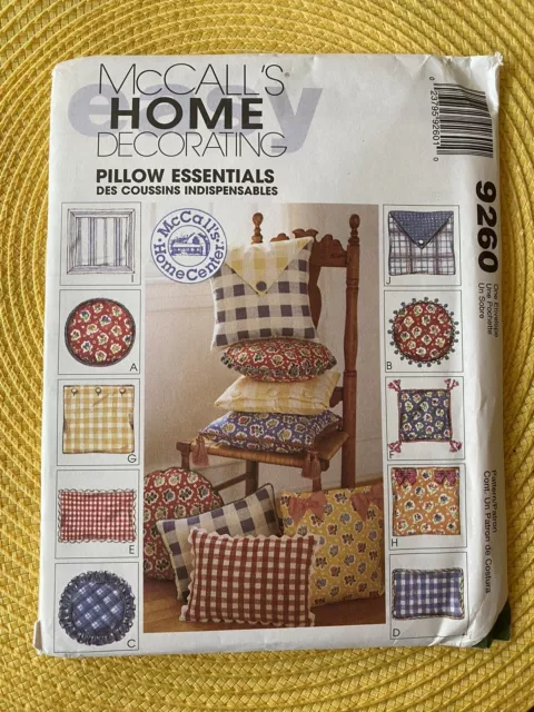 Vintage Uncut Sewing Pattern Decorating Pillow Essentials NEW OLD STOCK