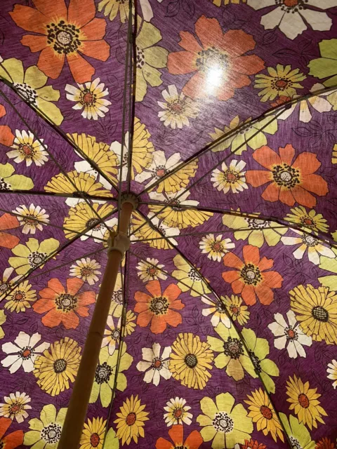 Standfast Beach Umbrella 60s 70s Fringe Floral - Grant Barnett - Australia