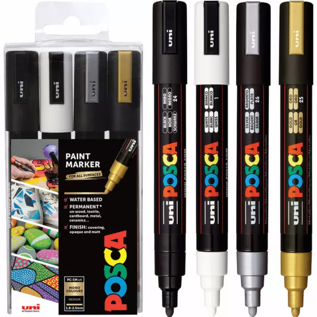 Uni Posca Paint Marker Art Pen Posca Set of 24 Pastel Gift Colours Unique  Sets