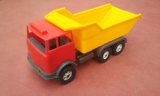 Camion Benne Jouet Vintage En Plastique - Fabriqué En Yougoslavie - Années 1980