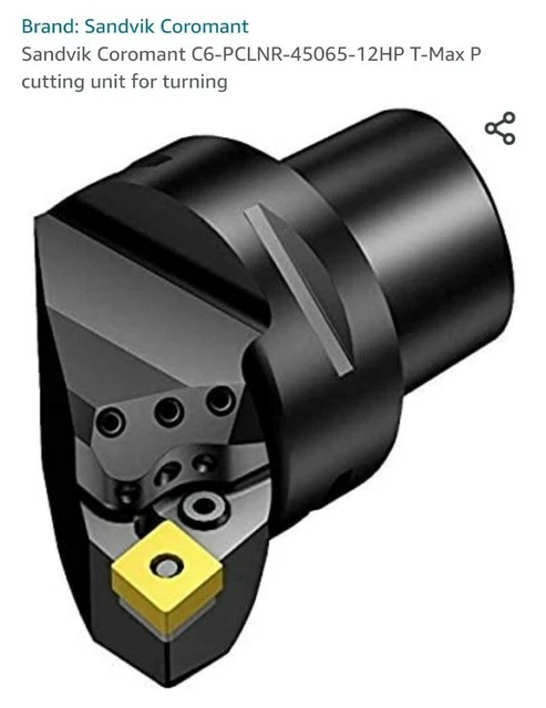 NEW Sandvik Capto C6 Indexable Turning Head C6-PCLNR-45065-12HP