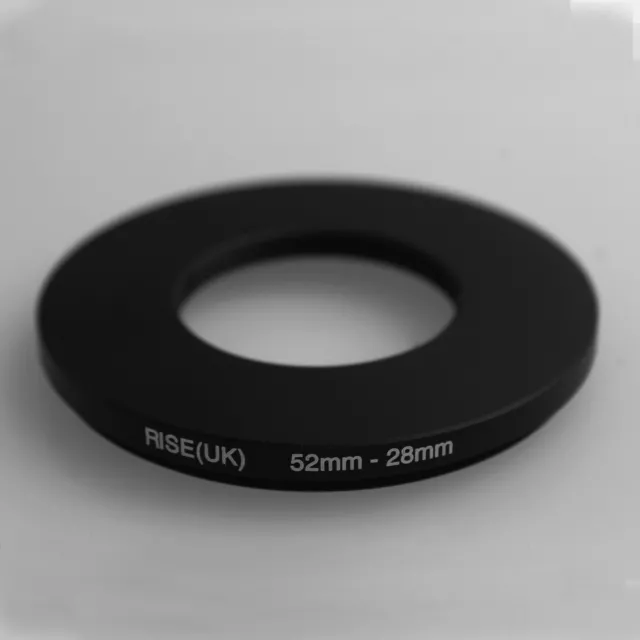 RISE(UK) 52mm-28mm 52-28 mm 52 to 28 Step down Ring Filter Adapter black