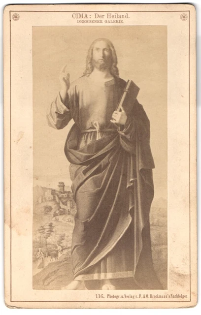 Fotografie F. Brockmann, München, Gemälde Der Heiland, Foto nach Orig. von Cima