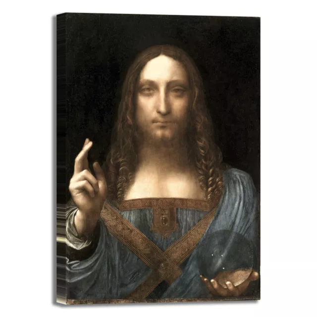 da Vinci salvator mundi design quadro stampa tela dipinto telaio arredo casa