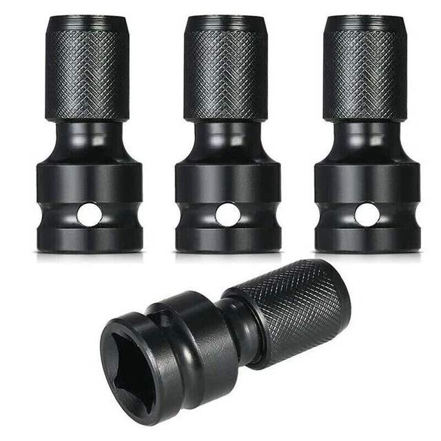 1/2 \" Accionamiento cuadrado a 1/4 \" eje hexagonal 4 piezas Taladro adaptador de impacto