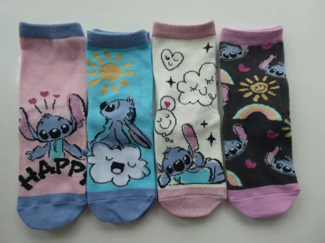DISNEY STITCH PACK of 5 Socks for Girls, No Show Socks, Liner