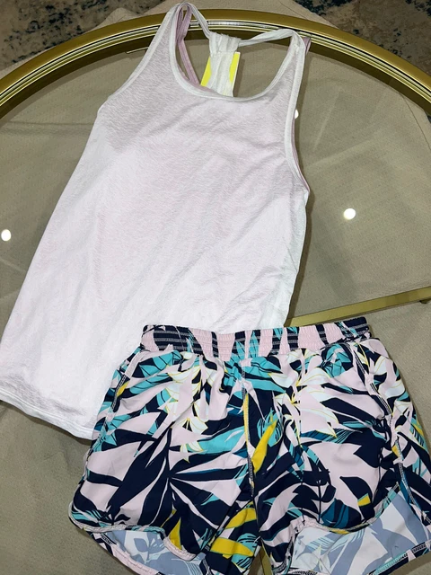 Large 10 12 Old Navy Athletic Shorts All In Motion Purple Tank NWT Outfit