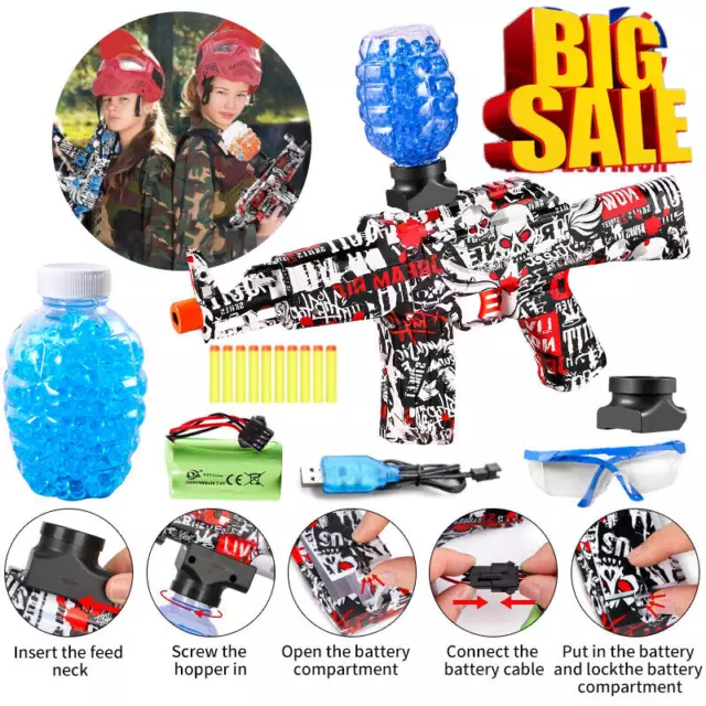 Gel Blaster Gun M4/AK47 elektrische Wasserkugel Pistole Softair 50000 Gel-Kugeln