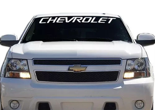 (1) fits Chevrolet Chevy Windshield Banner Decal Sticker tahoe silverado 30x3"