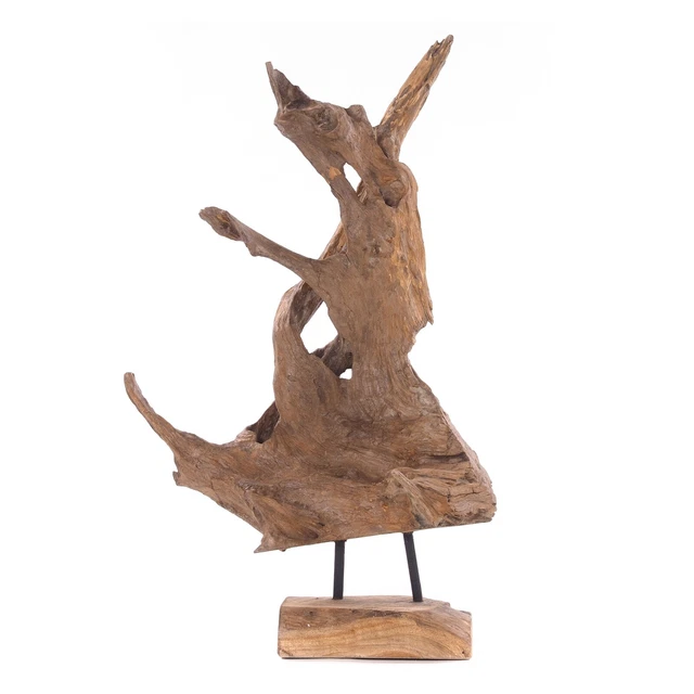 DEKOFIGUR "ROOTS 40" | rustikales Teakholz | Holz Skulptur, Unikat, Holzdeko