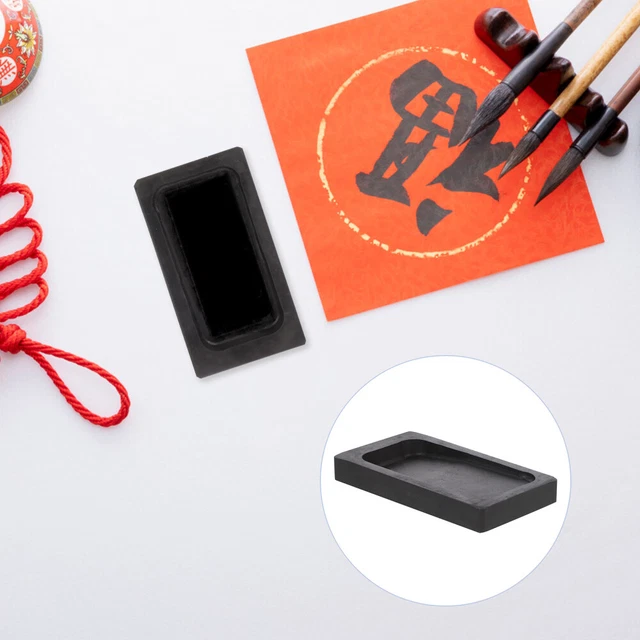 1PC Japanische Kalligraphie Tinte Stein Pinsel Kalligraphie Inkslab