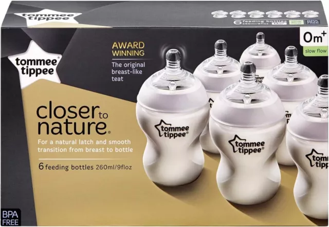 Tommee Tippee closer to nature 260ml Feeding Bottles - 6 Pack 3