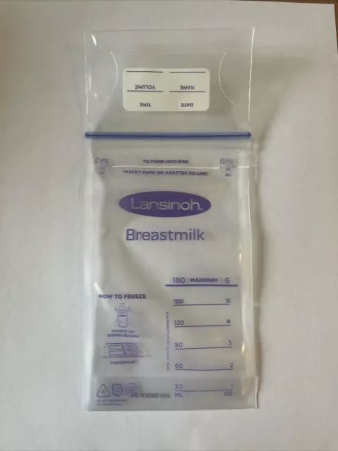 Lansinoh Breastmilk Storage Bags BPA/BPS Free. 50 Bags Total. Each Safety Sealed