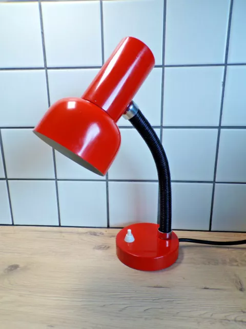 ANCIEN LAMPE bureau ORANGE ARTICULé DESIGN 50 60 70 MéTAL VINTAGE