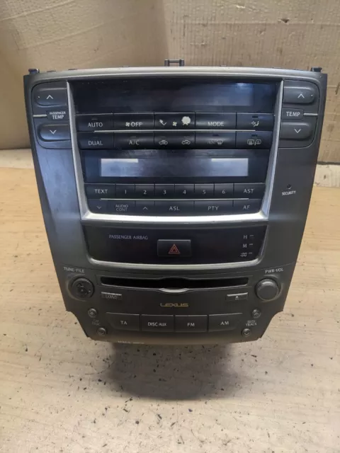 2007 Lexus 220D Radio Stereo Cd Player Climate Control Head Unit 8612053370