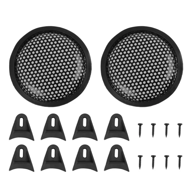 2Pcs Protector De Subwoofer 5" Cubierta De Rejilla De Malla Negro De Altavoz