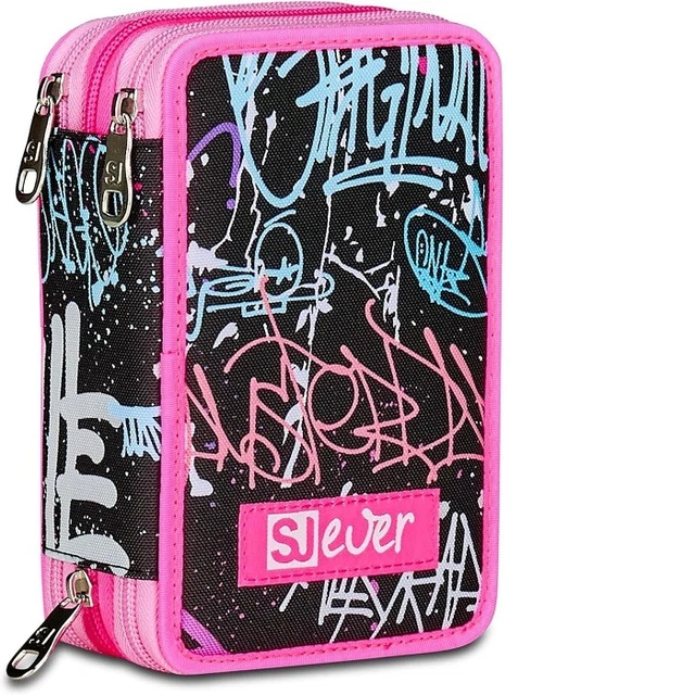 SJ GANG STYLE JAM GANG Zaino Scuola Advanced, Rosa, Unicorn Led, Zaino Doppio Scomparto Con