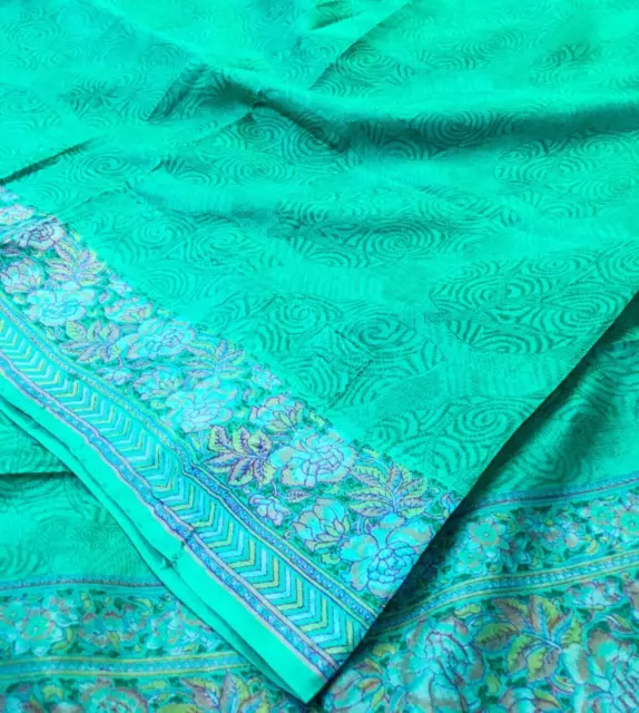 100% Reine Seide Sari Vintage Recycled Saree Bedruckt Stoff Material PSS16716