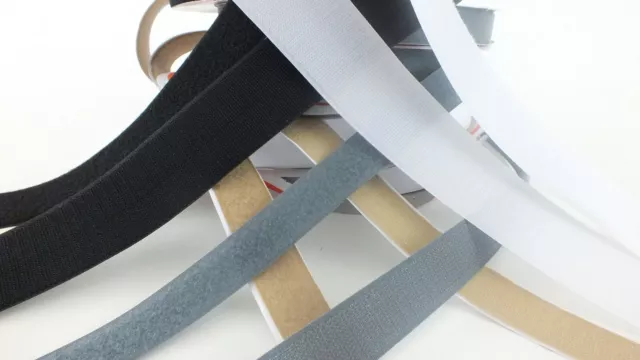 Hook And Loop Tape Sticky Backed Adhesive Or Sew On 20Mm 25Mm 50Mm Fastener Tape