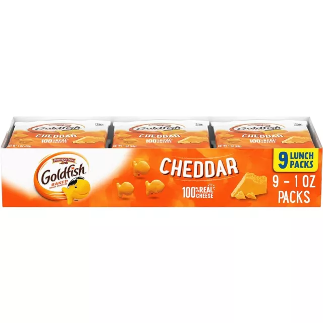 Goldfish Cheddar Cheese Crackers, Baked Snack Crackers, 1 oz On-the-Go Snack Pac