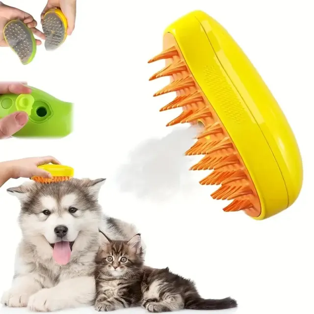 3 In 1 Dog Cat Steam Brush Pet Electric Spray Massage Comb Pet Hair Removal Comb