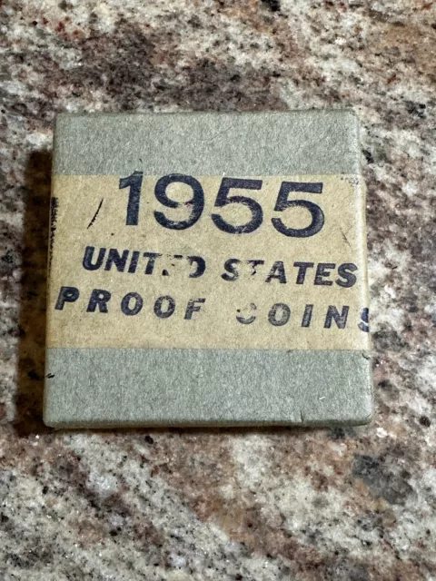 1955 United States 5 Coin Proof Set with Original Box & Paper