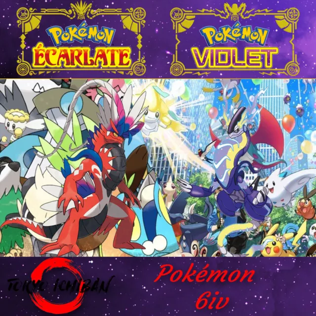 Pokemon Ecarlate / Pokemon Violet : pack 8 pokemon shiny strat 6 IV 31 opti  raid