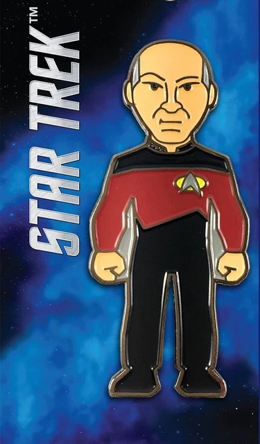 Star Trek Next Generation Captain Picard Standing Figure Metal Enamel Pin UNUSED
