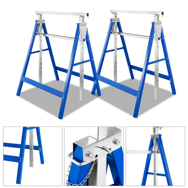 2X caballete caballete de trabajo telescopio 7 veces altura ajustable caballete de trabajo caballete plegable