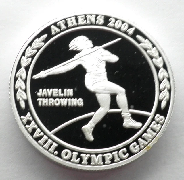 ZAMBIA 4000 KWACHA 2003 Silver Proof, Athens Olympics, Rare Mintage 500pcs. BB11