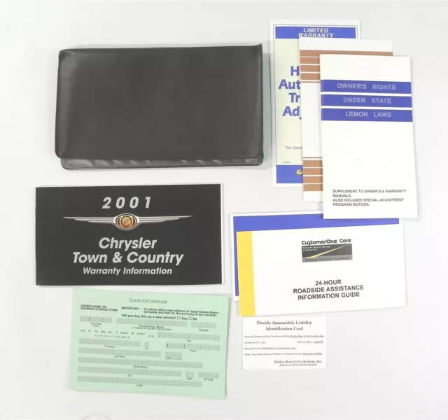 2001 Chrysler Town And Country Warranty Information | +Other Paper Work