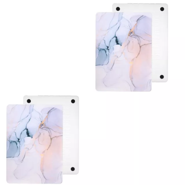 2 PCS Laptop Case Art Decal Protector Notebook Marble Sticker