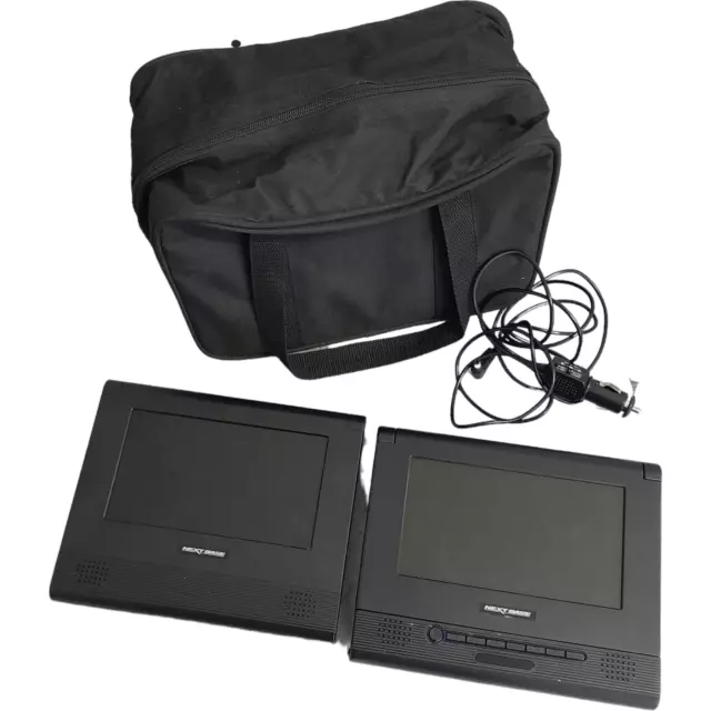 Next Base Sdv47a Portable In Car Dvd Player 7In Twin Screen Carry Case