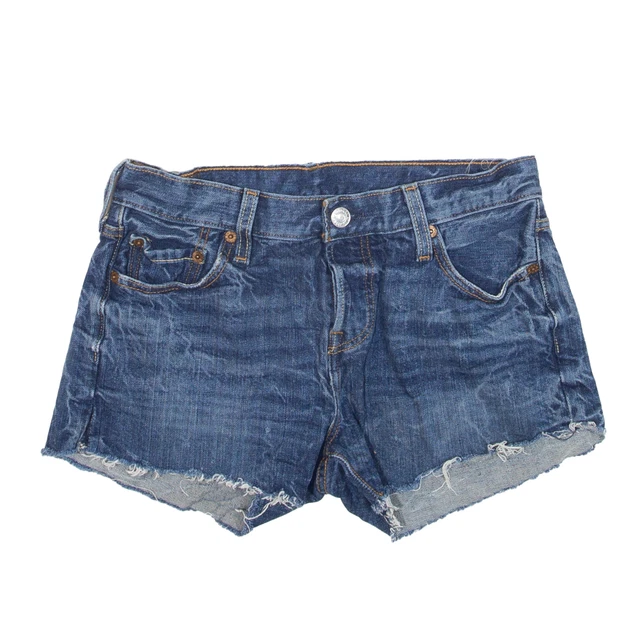 LEVI'S 501 pantaloncini denim tagliati blu regolari donna XXS W25