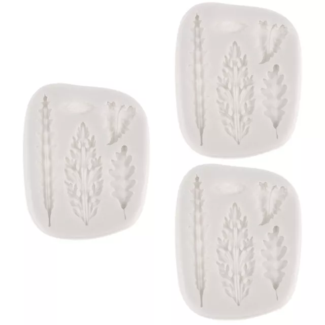 3 piezas hojas molde de pastel molde de silicona moldes de silicona epoxi