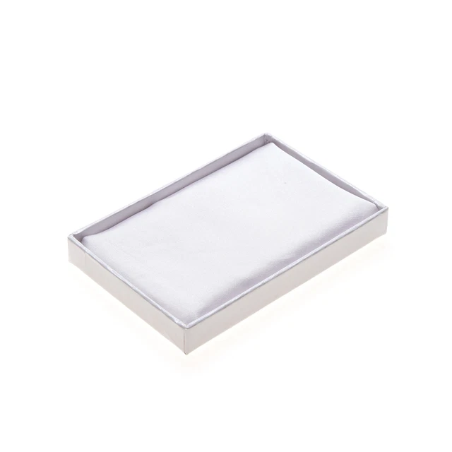 Paño de inserción blanco seda pura 25x25cm monocromo liso