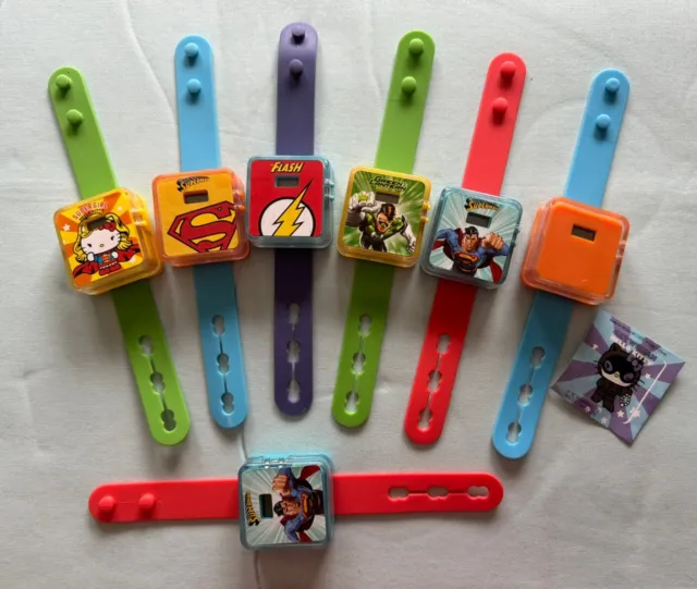 7x Hello Kitty Superhero digital watch McDonald's Justice League Happy Meal toy