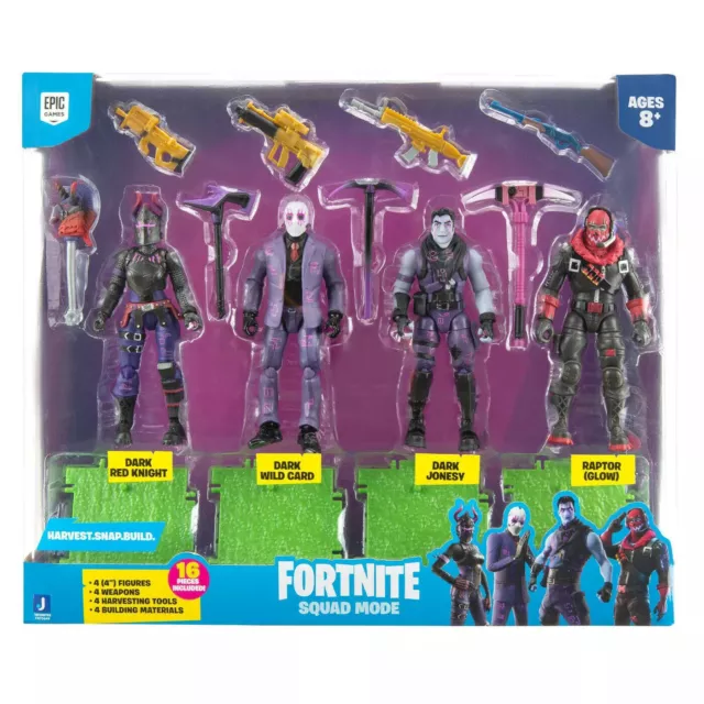 Fortnite Squad Mode "Dark Legends" Action Figure 4-Pack New